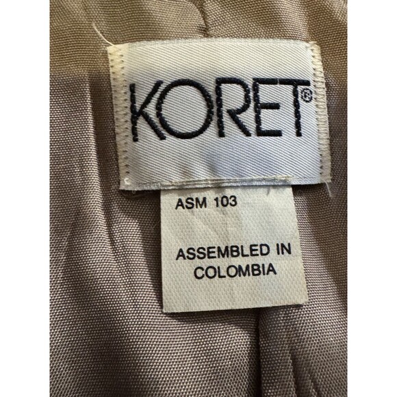 Koret Wool Blend 2 Piece Skirt Suit Vintage Womens Size 10 - 12 Gray Plaid - Picture 8 of 14